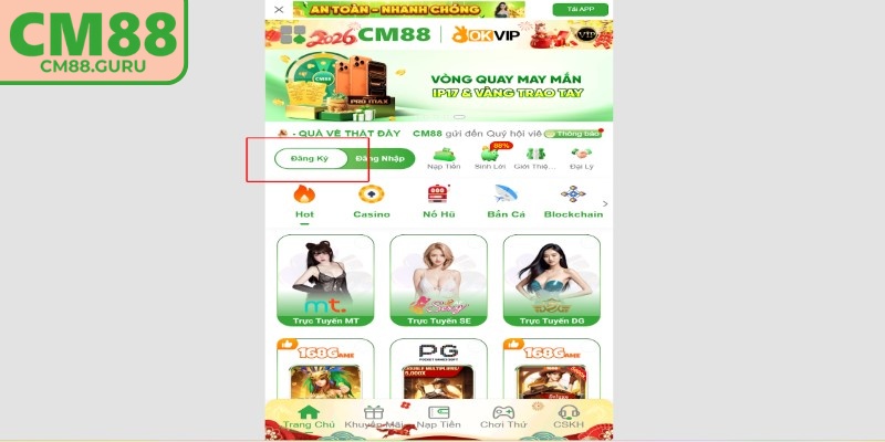 Đăng ký CM88 cần cung cấp thông tin chuẩn xác